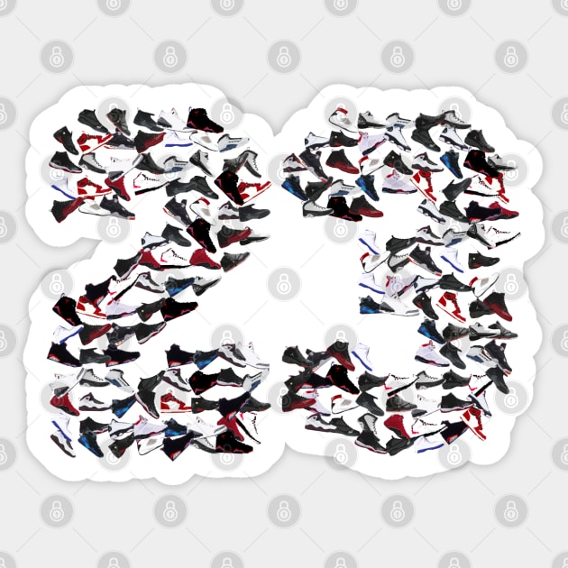 Sneakers Collage no. 23 - Pixelated ! Sticker by Buff Geeks Art